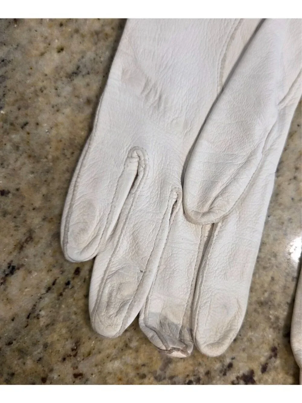 Vintage Womens Size S White Leather Formal 13